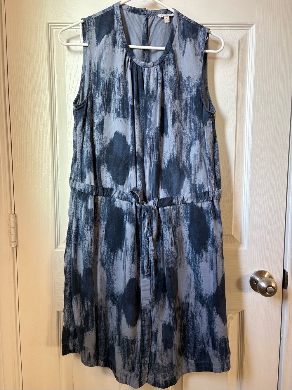Gap Brushstroke Print Drawstring Sleeveless Dress